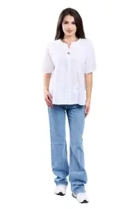 Camasa dama 4065, Alb, Marime Universala