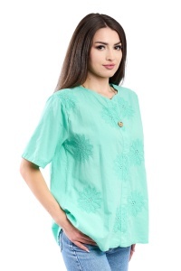 Camasa dama 4065, Verde deschis, Marime Universala - Img 2