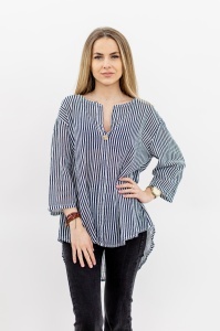 Camasa dama asimetrica, Bleumarin, One Size