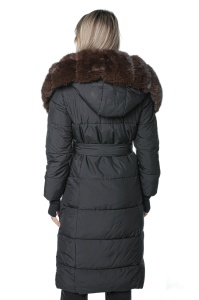 Geaca dama lunga 207 - Neagra - Img 2