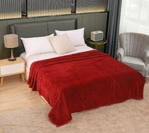 Patura cocolino Romb, 200x230cm, Culoare Rosu Bordeaux