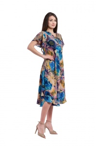 Rochie dama 914 - Mov/Albastru/Galben - Img 4