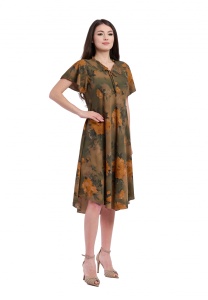 Rochie dama 914 - Verde/Maro deschis - Img 4