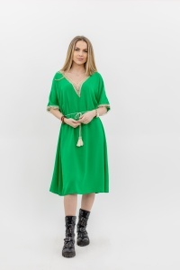 Rochie dama cu snur, Verde, One Size