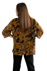 Bluza dama 815 - Negru/Galben/Maro - Img 3