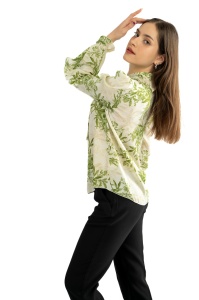 Bluza dama 820 - Crem/Verde - Img 2