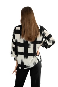 Bluza dama 821 - Alb/Negru - Img 2