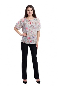 Bluza dama 933 - Ivoire/Roz/Mov