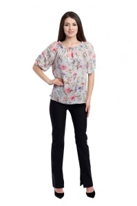 Bluza dama 933 - Ivoire/Roz/Mov