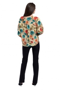 Bluza dama 939 - Verde/Portocaliu - Img 2