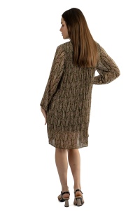 Bluza dama tip rochie 2410, Verde/Mov, One size - Img 3