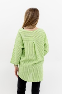 Camasa dama asimetrica, Verde Deschis, One Size - Img 2