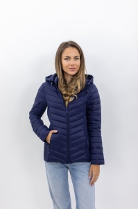 Jacheta dama cu gluga 2025 - Bleumarin