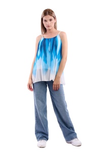 Maieu dama 8958, Albastru/Alb, One Size