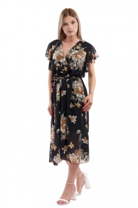 Rochie dama 2372 - Negru/Bej