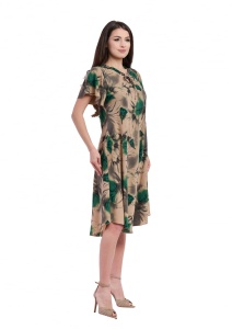 Rochie dama 914 - Verde/Gri/Bej - Img 4