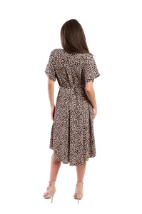 Rochie dama 940 - Bej deschis/Negru - Img 2