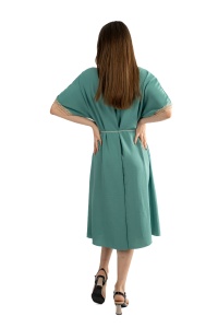 Rochie dama cu snur, Verde Pal, One Size - Img 2