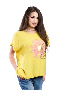 Tricou dama, Always, Galben, Marime Universala - Img 2