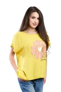 Tricou dama, Always, Galben, Marime Universala - Img 2