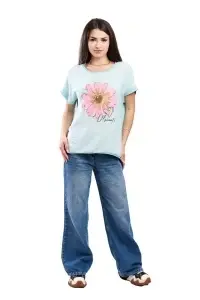 Tricou dama, Always, Turcoaz Deschis, Marime Universala