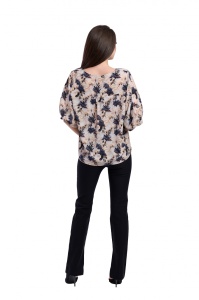 Bluza dama 939 - Bej/Albastru - Img 2