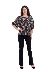 Bluza dama 939 - Negru/Bej