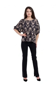 Bluza dama 939 - Negru/Bej