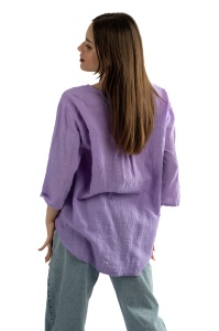Camasa dama uni, Lila, Oversize - Img 4