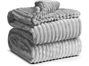 Patura cocolino cu dungi, 200x230cm - Culoare Gri Argintie - Img 4