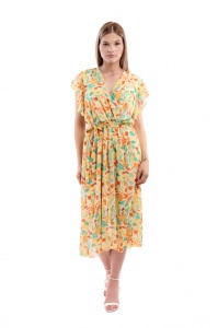 Rochie dama 2372 - Portocaliu/Galben