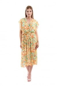 Rochie dama 2372 - Portocaliu/Galben