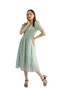 Rochie dama 61108, Verde/Bleu, L - Img 3