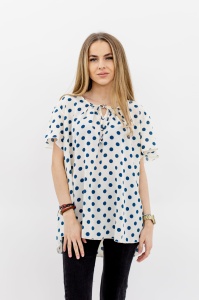 Bluza dama 2310 - Ivoire/Bleumarin