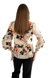 Bluza dama 820 - Crem/Roz - Img 4