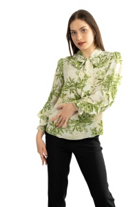 Bluza dama 820 - Crem/Verde