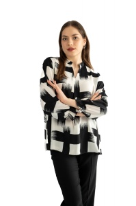 Bluza dama 821 - Alb/Negru