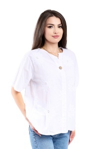 Camasa dama 4065, Alb, Marime Universala - Img 2