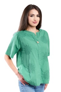 Camasa dama 4065, Verde, Marime Universala - Img 2
