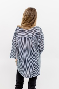 Camasa dama asimetrica, Bleumarin, One Size - Img 2