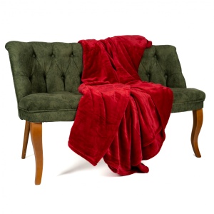 Patura tip Cocolino 200x230 Culoare - Rosu Bordeaux - Img 2