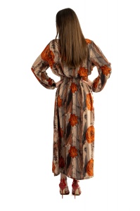 Rochie dama 2366 - Maro/Bej - Img 2