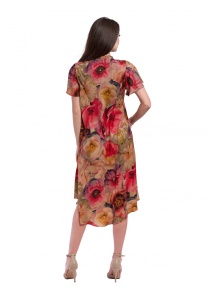 Rochie dama 914 - Bej/Rosu - Img 2