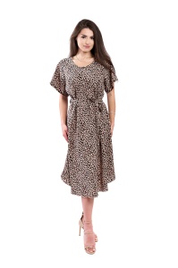 Rochie dama 940 - Bej deschis/Negru