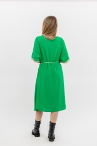 Rochie dama cu snur, Verde, One Size - Img 2