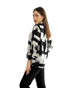 Bluza dama 821 - Alb/Negru - Img 3