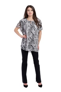Bluza dama 949, Gri/Negru, Marime Universala