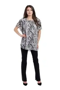 Bluza dama 949, Gri/Negru, Marime Universala