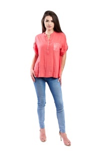 Camasa dama 4015, Coral, Marime Universala