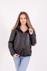 Jacheta dama cu gluga 7261 - Negru